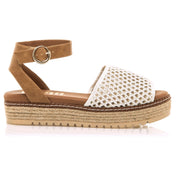 Sandalias Mustang 59617 Blanco Hebilla