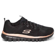 Deportivo Skechers 12615 Negro Oro Cordón
