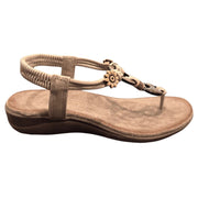 Sandalias AMARPIES ABZ30230 platino elásticos
