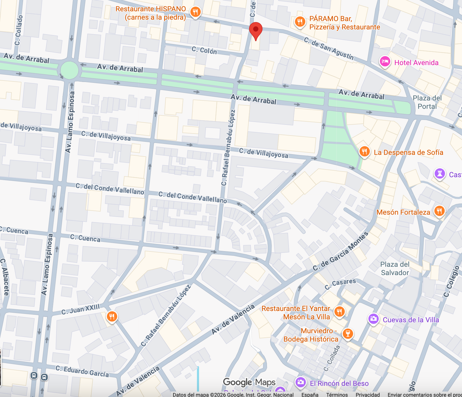 Mapa de ubicación de Rivera Calzados en Requena