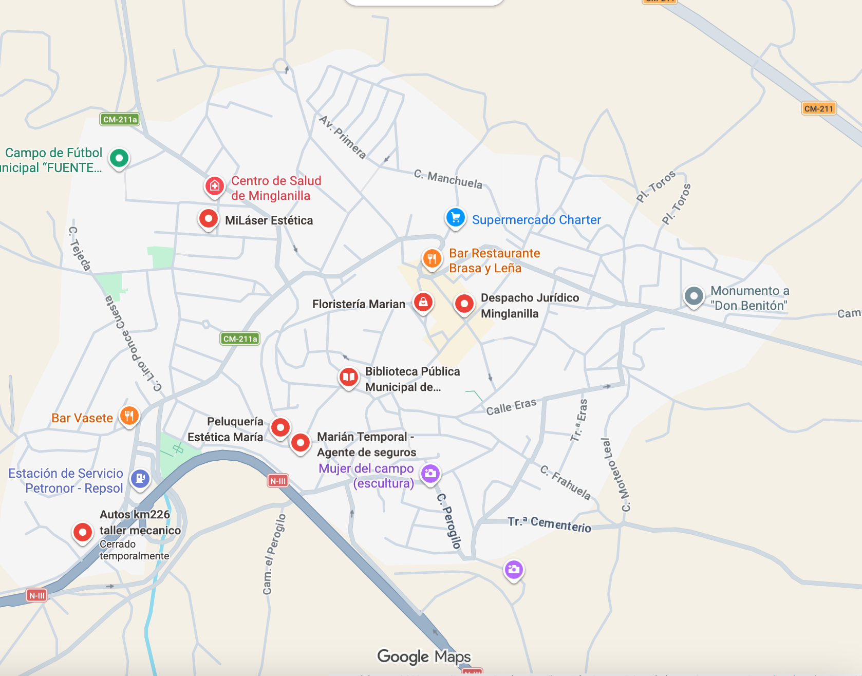 Mapa de ubicación de Rivera Calzados en Minglanilla