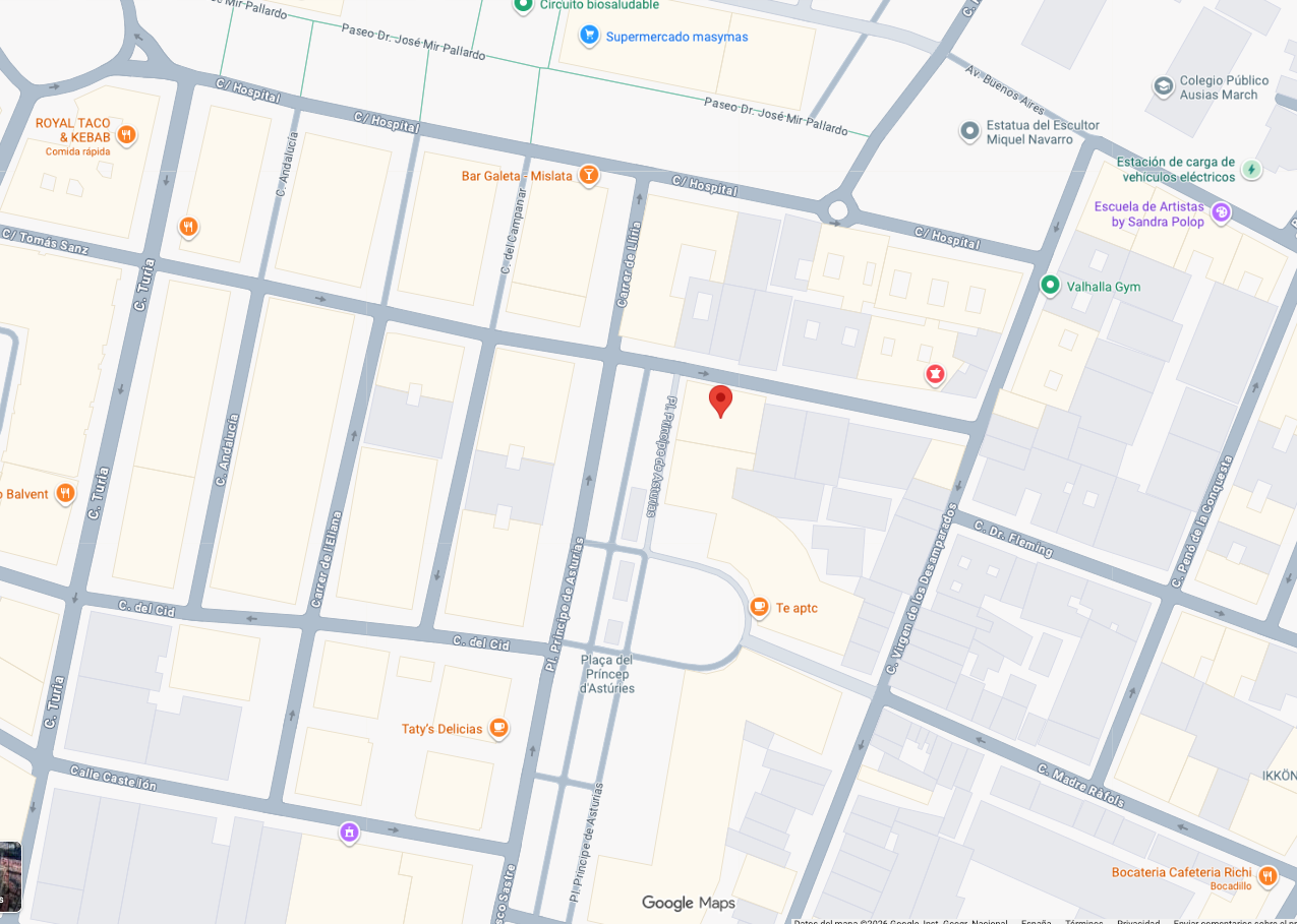 Mapa de ubicación de Rivera Calzados en Mislata