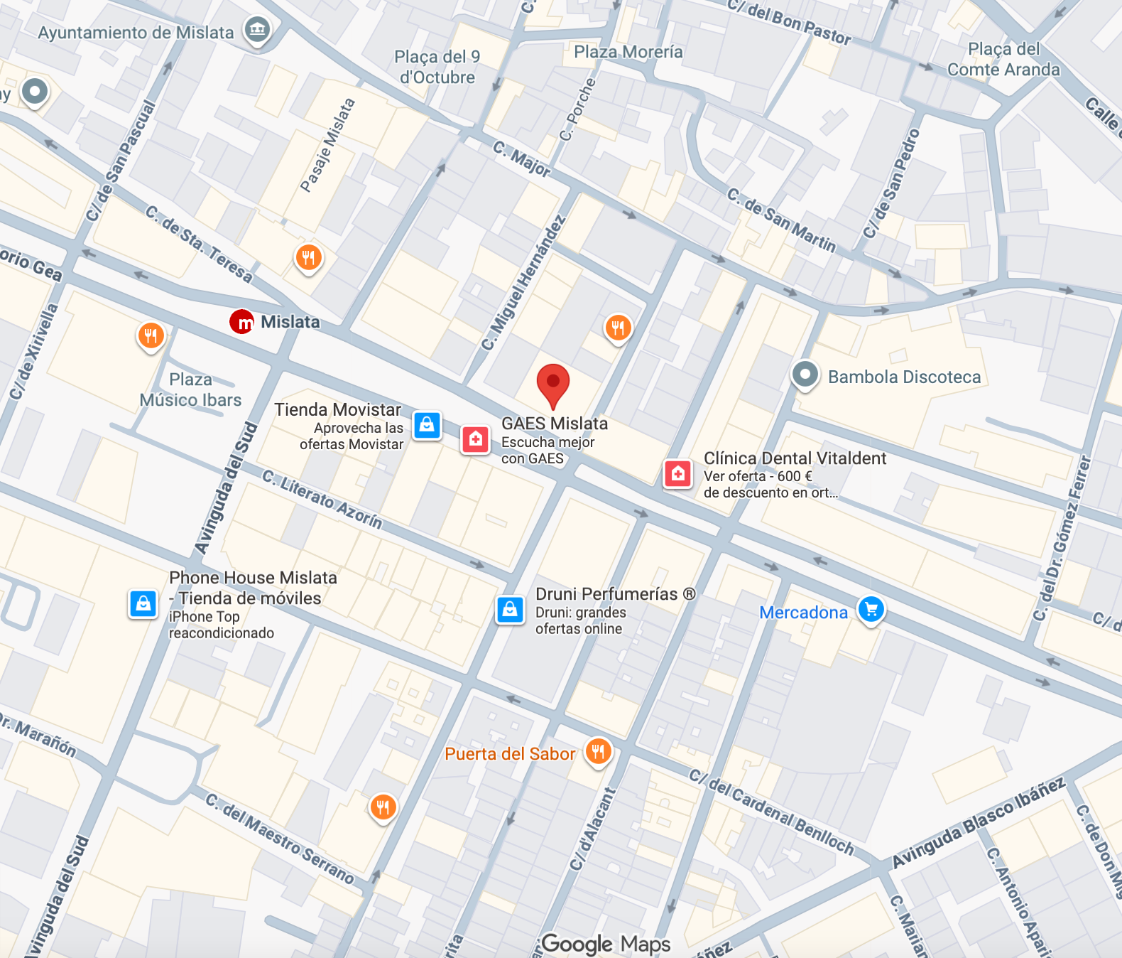 Mapa de ubicación de Rivera Calzados en Mislata