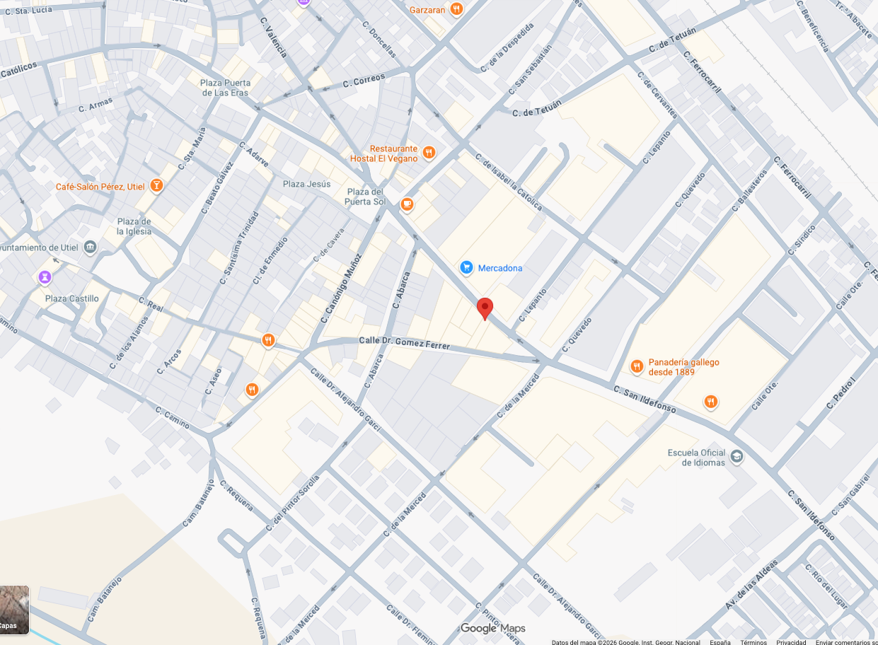 Mapa de ubicación de Rivera Moda en Utiel, Valencia