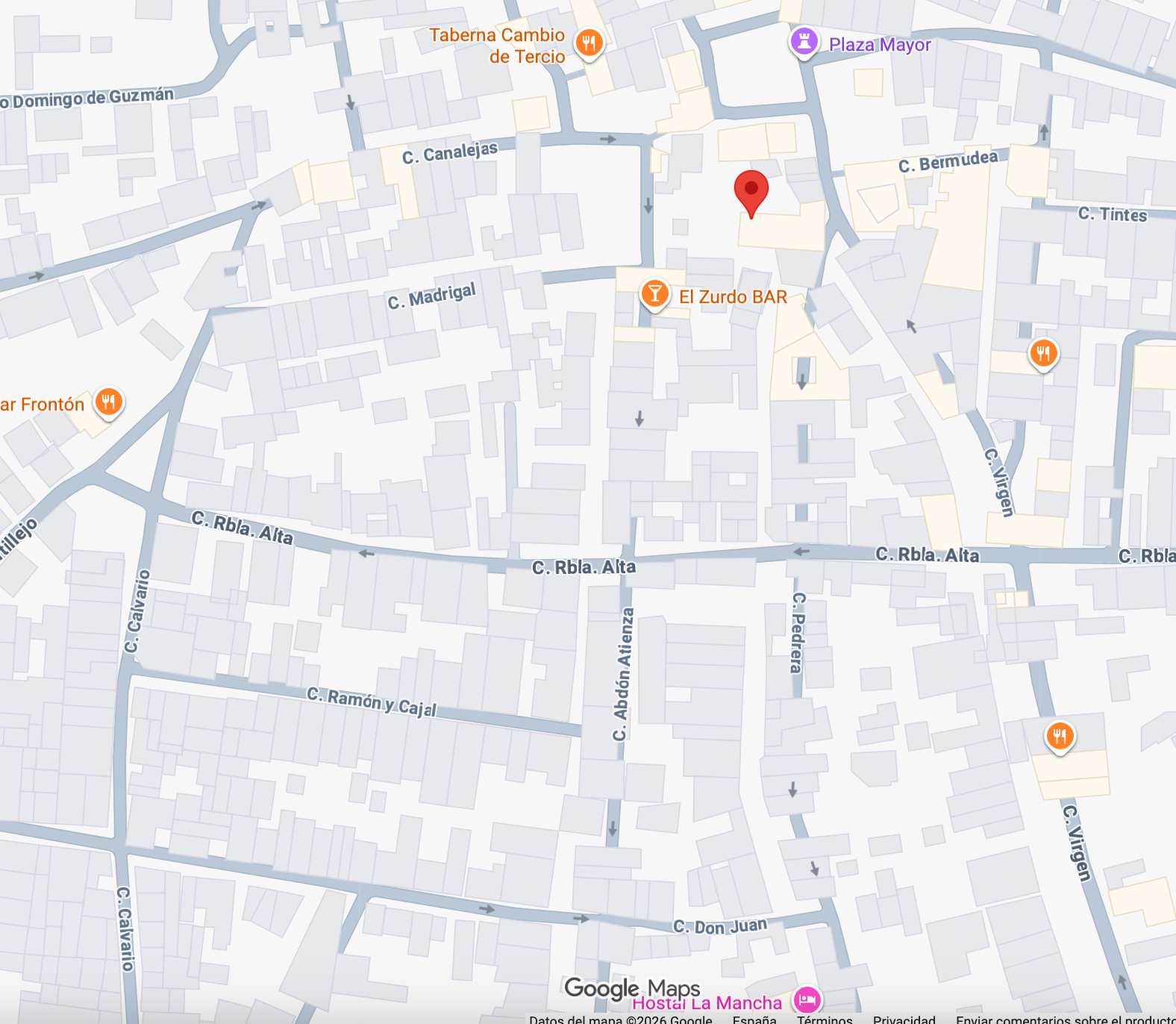 Mapa de ubicación de Rivera Calzados en Tarazona, Zaragoza